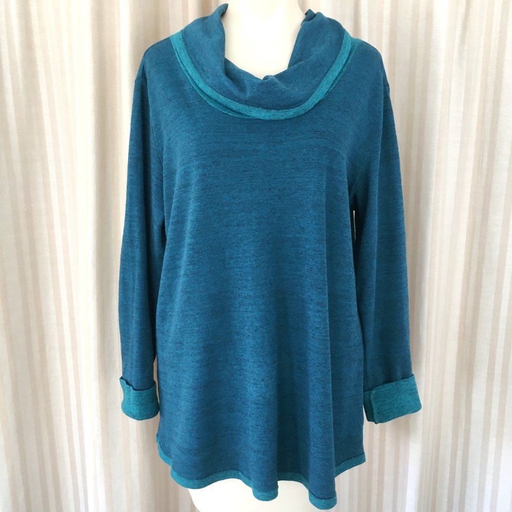 Habitat cowl neck tunic with contrasting trim
